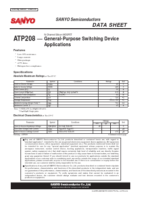 ATP208 Datasheet PDF SANYO -> Panasonic