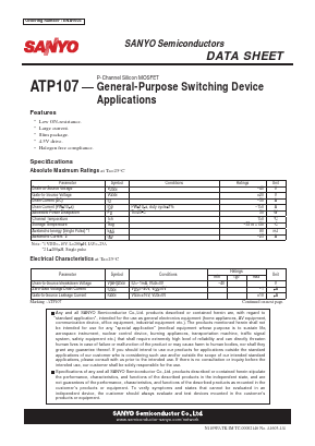 ATP107 Datasheet PDF SANYO -> Panasonic