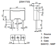 2SK1733 Datasheet PDF SANYO -> Panasonic
