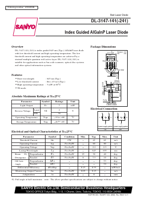 DL-3147-141 Datasheet PDF SANYO -> Panasonic