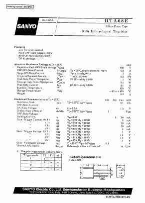 DTA08E Datasheet PDF SANYO -> Panasonic