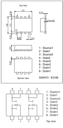 ECH8660 Datasheet PDF SANYO -> Panasonic
