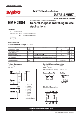 EMH2604 Datasheet PDF SANYO -> Panasonic