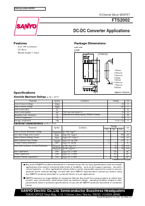 FTS2002 Datasheet PDF SANYO -> Panasonic