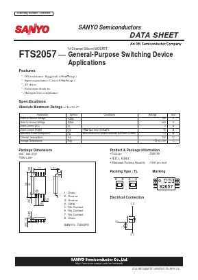 FTS2057 Datasheet PDF SANYO -> Panasonic