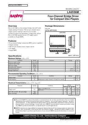 LA6536M Datasheet PDF SANYO -> Panasonic