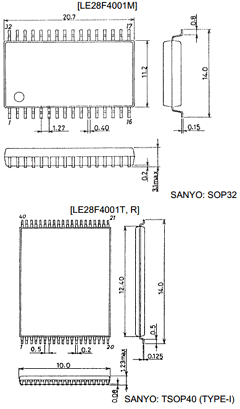 LE28F4001M-20 Datasheet PDF SANYO -> Panasonic
