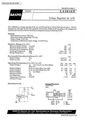 LA5604N Datasheet PDF SANYO -> Panasonic