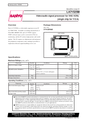 LA71525M Datasheet PDF SANYO -> Panasonic