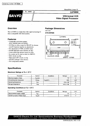 LA7390N Datasheet PDF SANYO -> Panasonic