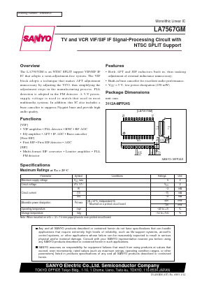 LA7567GM Datasheet PDF SANYO -> Panasonic