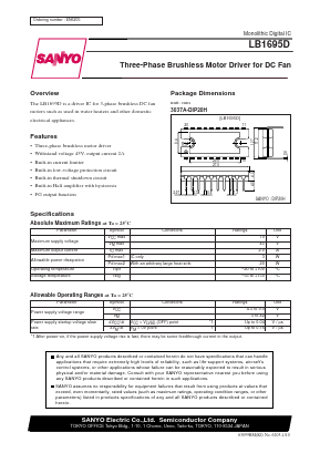 LB1695D Datasheet PDF SANYO -> Panasonic