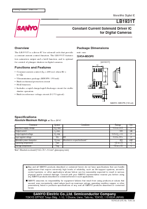 LB1931T Datasheet PDF SANYO -> Panasonic