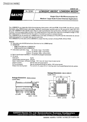 LC6522C Datasheet PDF SANYO -> Panasonic