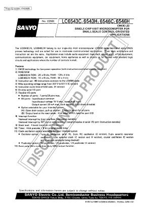 LC6546C Datasheet PDF SANYO -> Panasonic
