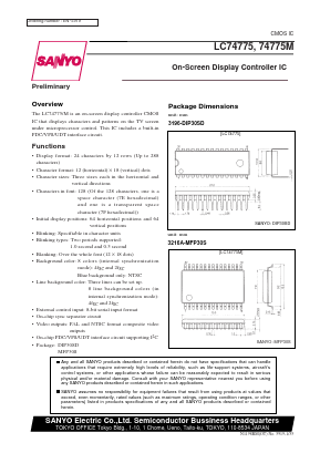 LC74775M Datasheet PDF SANYO -> Panasonic