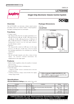 LC75394NE Datasheet PDF SANYO -> Panasonic
