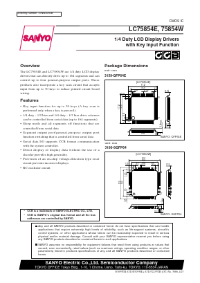 LC75854E Datasheet PDF SANYO -> Panasonic