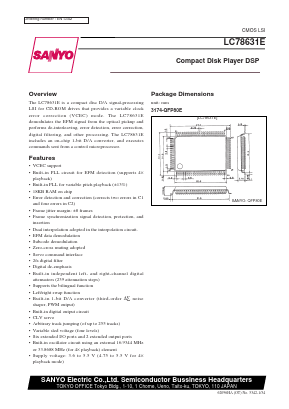 LC78631 Datasheet PDF SANYO -> Panasonic