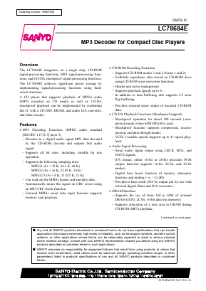 LC78684E Datasheet PDF SANYO -> Panasonic