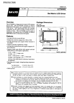 LC79430D Datasheet PDF SANYO -> Panasonic