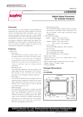 LC83025 Datasheet PDF SANYO -> Panasonic