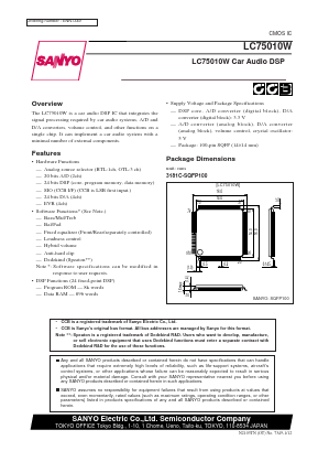 LC75010W Datasheet PDF SANYO -> Panasonic