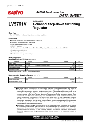 LV5761V Datasheet PDF SANYO -> Panasonic