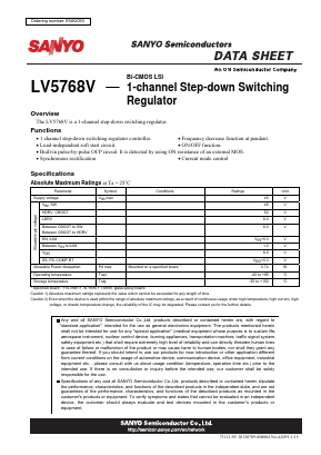 LV5768V Datasheet PDF SANYO -> Panasonic