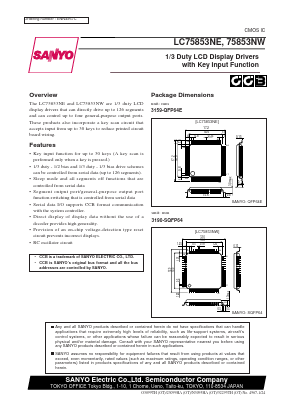 LC75853NE Datasheet PDF SANYO -> Panasonic