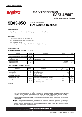 SB05-05C Datasheet PDF SANYO -> Panasonic