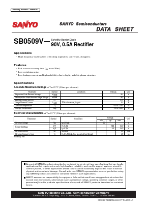 SB0509V Datasheet PDF SANYO -> Panasonic