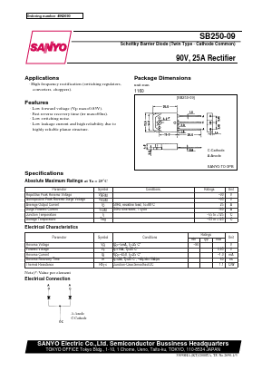 SB250-09 Datasheet PDF SANYO -> Panasonic