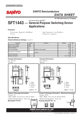T1443 Datasheet PDF SANYO -> Panasonic