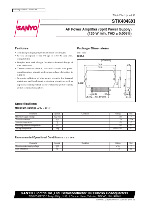 STK4046XI Datasheet PDF SANYO -> Panasonic
