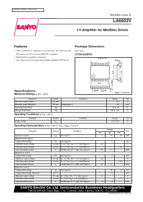 LA6602V Datasheet PDF SANYO -> Panasonic