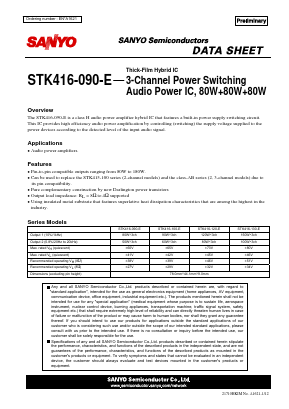 STK416-090-E Datasheet PDF SANYO -> Panasonic