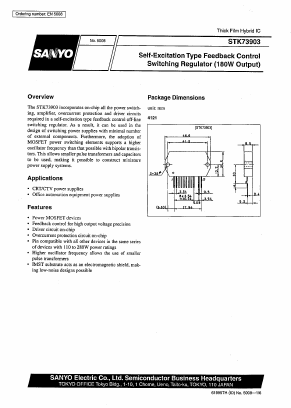 STK73905 Datasheet PDF SANYO -> Panasonic