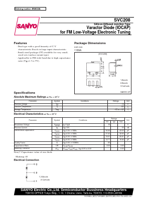 SVC208 Datasheet PDF SANYO -> Panasonic