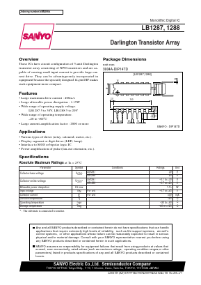 LB1287 Datasheet PDF SANYO -> Panasonic