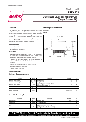 STK6103 Datasheet PDF SANYO -> Panasonic