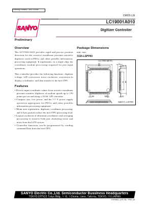 LC19001A010 Datasheet PDF SANYO -> Panasonic