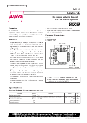 LC75372E Datasheet PDF SANYO -> Panasonic