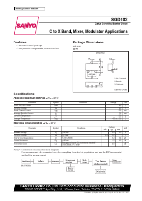 SGD102 Datasheet PDF SANYO -> Panasonic