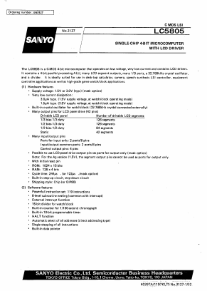 LC5805 Datasheet PDF SANYO -> Panasonic