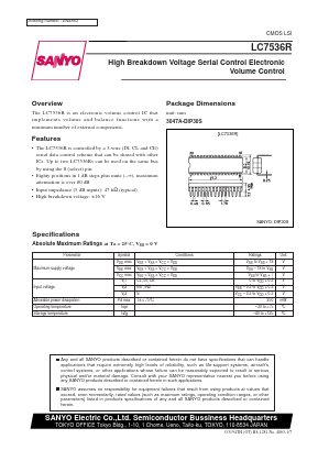 LC7536R Datasheet PDF SANYO -> Panasonic