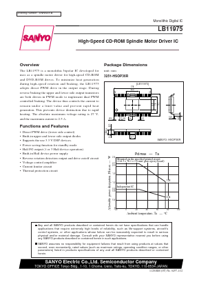 LB11975 Datasheet PDF SANYO -> Panasonic