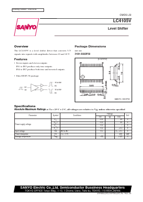 LC4105V Datasheet PDF SANYO -> Panasonic