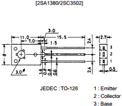 2SA1380E Datasheet PDF SANYO -> Panasonic