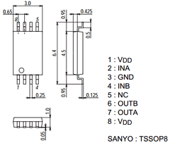 TND307TD Datasheet PDF SANYO -> Panasonic
